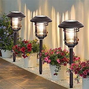 Two Models of Solar Lawn Lights IP65 Waterproof Led Solar Garden Wall Lights Decorative Landscape Lights Path Lighting miniinthebox