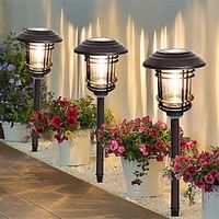 Two Models of Solar Lawn Lights IP65 Waterproof Led Solar Garden Wall Lights Decorative Landscape Lights Path Lighting miniinthebox - thumbnail
