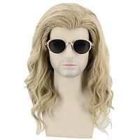 70s 80s costume wig rock wig Men's Wig Long Cigarette Gray Blonde Cosplay Halloween Costume Wig (Only Wig Without Glasses) miniinthebox - thumbnail