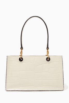 Gemma Tote Bag in Croc Embossed Leather