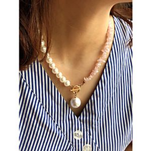 Pearl Pendant Necklace Patchwork Vintage Folk Style Cute Sweet Imitation Pearl Stone Alloy Green 45 cm Necklace Jewelry 1pc For Gift Prom Birthday Party Beach Festival miniinthebox