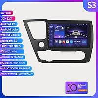 9 octa-core Android 12 Car GPS Video Player Navigation For Honda Civic 2013-2016 North America Version Lightinthebox - thumbnail