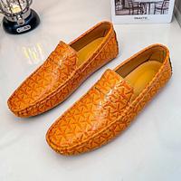 Men's Loafers Slip-Ons Retro Walking Casual Daily Leather Comfortable Booties / Ankle Boots Loafer Orange / Black Black Yellow Spring Fall Lightinthebox