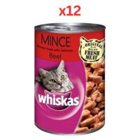 Whiskas Mince Beef Wet Cat Food 400G (Pack of 12)