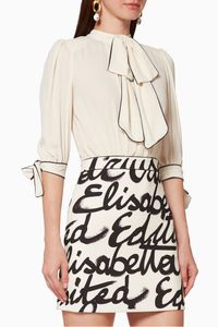Macro Wording Crêpe Mini Dress