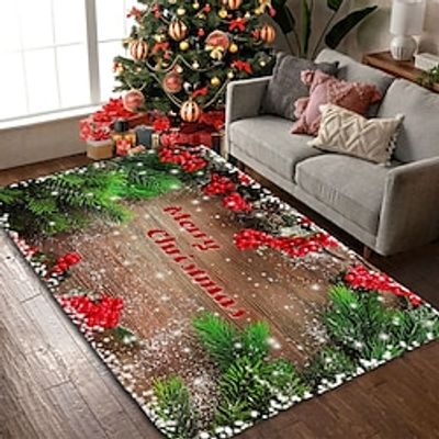 Christmas Door Mat Hallway Carpets Area Rugs Washable for Bedroom Living Room Kitchen Bathroom Anti-Slip Floor Mats Lightinthebox