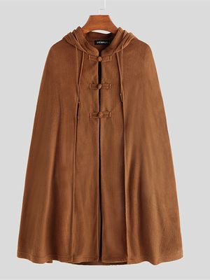 INCERUN Men Retro Chinese Style Hooded Cloak Cape Coat INCERUN Men Retro Chinese Style Hooded Cloak Cape Coat