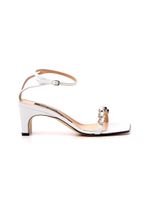 White Patent Leather Sandals - thumbnail