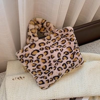 Women's Handbag Fluffy Bag Party Daily Insulated Large Capacity Foldable Geometric Black  White Black  Yellow White Lightinthebox