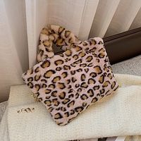 Women's Handbag Fluffy Bag Party Daily Insulated Large Capacity Foldable Geometric Black  White Black  Yellow White Lightinthebox - thumbnail