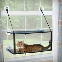 K&H Ez Mount Window Double Stack Kitty Sill Gray 12" X 23"