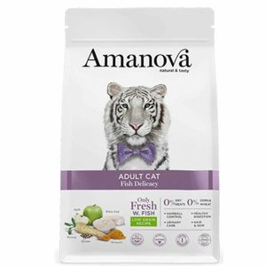 Amanova Dry Adult Cat Fish Delicacy White Fish - 1.5Kg