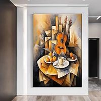 Music Guitar Instruments Home Gift Pictures Handmade Music Party Canvas Wall Art Home Decor Paintings Living Room Decoration miniinthebox - thumbnail