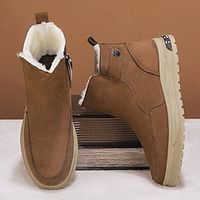 Men's Boots Retro Walking Casual Daily Leather Comfortable Booties / Ankle Boots Loafer Black Khaki Spring Fall miniinthebox
