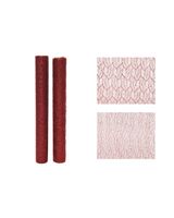 Kaemingk Decoris Deco Fabric Polyester Glitter Structure Red