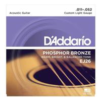 D'Addario Acoustic Guitar Strings Phosphor Bronze Wound - Custom Light (11 - 52) - thumbnail