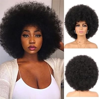 Wig 70's Afro Curly Wigs for Black Women Glueless Wear and Soft Black Afro Wigs Large Bouncy and Soft Natural Looking Full Wigs for Daily Party Cosplay Costume Halloweeen Lightinthebox Wig 70's Afro Curly Wigs for Black Women Glueless Wear and Soft Black Afro Wigs Large Bouncy and Soft Natural Looking Full Wigs for Daily Party Cosplay Costume Halloweeen Lightinthebox