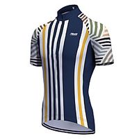21Grams Men's Short Sleeve Cycling Jersey Summer Polyester Blue Bike Jersey Top Mountain Bike MTB Road Bike Cycling Reflective Strips Sweat wicking Sports Clothing Apparel  Micro-elastic Lightinthebox - thumbnail