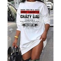 Women's Shift Dress Short Mini Dress White Long Sleeve Letter Print Fall Spring Crew Neck Casual Fashion 2022 S M L XL XXL 3XL Lightinthebox - thumbnail