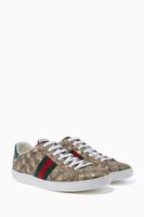 Beige & Ebony Ace Low-Top Sneakers Beige & Ebony Ace Low-Top Sneakers