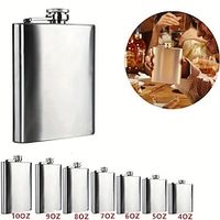 1pc Portable Hip Flask, Stainless Steel Wine Pot Pocket Hip Flask, Alcohol Whiskey Liquor Screw Cap Wine Flask, Outdoor Pocket Flasks Alcohol Bottle Lightinthebox - thumbnail