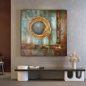 Oil Painting Handmade Big Size Painting Hand Painted Wall Art Gold Abstract Canvas Painting Home Decoration Decor No Frame Painting Only miniinthebox