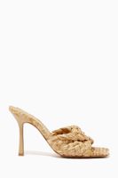 Stretch Mules in Intrecciato Raffia - thumbnail