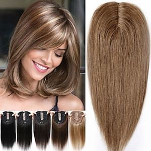 Hair Toppers for Women Real Human Hair with Bangs Topper Hair Extensions Top Hair Pieces for Thinning Hair Wiglets Premium Remy Hair Lightinthebox