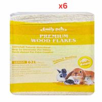 Emily Pets Wood Shaving - Lemon Scent 62 L (4Kg) (Pack of 6)