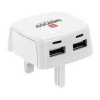 Skross 1302720-E UK Plug USB Charger (2.4A) White - thumbnail