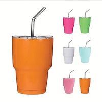 6pcs, 2oz Mini Tumblers With Lid And Straw, Stainless Steel Sublimation Water Bottles, Metal Shot Glasses, Water Cups, Summer Winter Drinkware, For Bar, Pub, Club, Restaurant, Home Use, Drinkware Lightinthebox - thumbnail