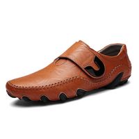 LANMARH Men Cow Leather Soft Sole Casual Shoes