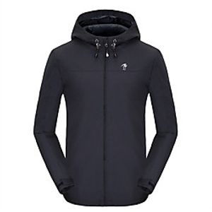 Men's Hiking Jacket Autumn / Fall Winter Spring Outdoor Solid Color Thermal Warm Windproof Warm Breathable Jacket Nylon Single Slider Camping / Hiking Climbing Camping / Hiking / Caving Black Red Sky miniinthebox