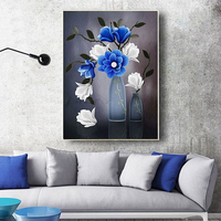 40 x 56cm Special-shaped Flower DIY 5D Embroidery Diamond Sticker Cross Painting Decor