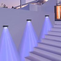 Solar Deck Lamp Outdoor Wall Washing Light Step Light Waterproof LED Wall Lamp Garden Porch Yard Fence Wall Landscape Decoration 2/4PCS Lightinthebox