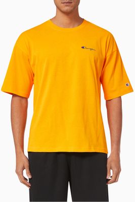 Small Script Logo Oversized T-shirt in Cotton Small Script Logo Oversized T-shirt in Cotton