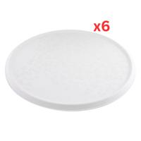 Georplast Alfa Food Placemat - White (Pack of 6)