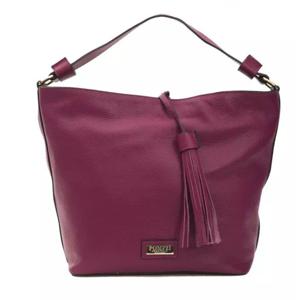 Pompei Donatella Elegant Burgundy Leather Shoulder Bag - PO-5807