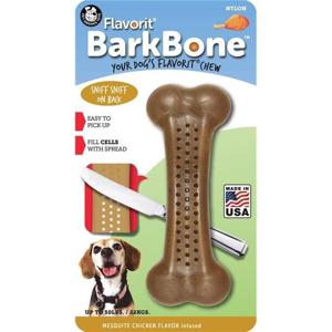 Pet Qwerks Barkbone Flavorit Mesquite Chicken Flavor Bone Nylon Dog Chew Toy - Medium