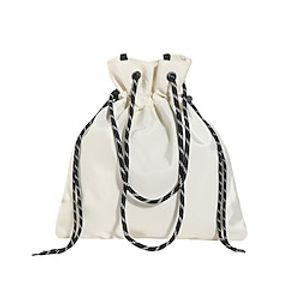 Women's Crossbody Bag Drawstring Bag Nylon Daily Large Capacity Lightweight Solid Color Black Green Khaki miniinthebox