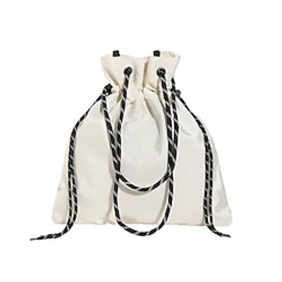 Women's Crossbody Bag Drawstring Bag Nylon Daily Large Capacity Lightweight Solid Color Black Green Khaki miniinthebox