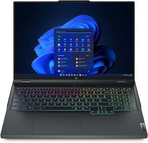 Lenovo Legion Pro 7 16IRX8H Gaming Laptop, 13th Gen, Intel Core i9-13900HX, 16inch WQXGA, 1TB SSD, 32GB RAM, 12GB NVIDIA GeForce RTX 4080, Windows 11 Home, English & Arabic Keyboard, Grey - 82WQ007EAX