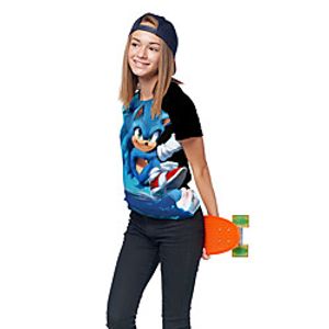 Kids Girls' T shirt Tee Short Sleeve 3D Print Cartoon Unisex Print Black Children Tops Summer Active Daily Wear Regular Fit 3-12 Years miniinthebox