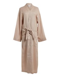 Long Linen Robe - Beige Long Linen Robe - Beige