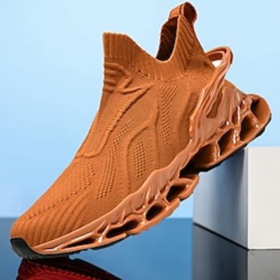 Men's Sneakers Plus Size Flyknit Shoes Running Walking Sporty Casual Outdoor Daily Knit Tissage Volant Breathable Loafer Black White Red Spring Fall Lightinthebox