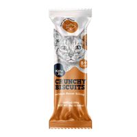 Kitty Joy Crunchy Biscuits With Salmon Flavor Filling Cat Treats 20g (Pack of 8)