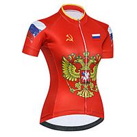 21Grams Women's Short Sleeve Cycling Jersey Summer Spandex Polyester Red Germany National Flag Bike Jersey Top Mountain Bike MTB Road Bike Cycling Quick Dry Moisture Wicking Breathable Sports miniinthebox - thumbnail