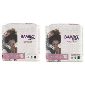 Bambo Nature Eco-Friendly Diapers, Size 5, 12-22kg Value Pack (54 diapers)