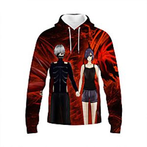 Inspired by Tokyo Ghoul Kirishima Touka Kaneki Ken Hoodie Anime 100% Polyester Pattern Harajuku Graphic Kawaii Hoodie For Unisex / Couple's miniinthebox
