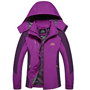 Women's Hoodie Jacket Waterproof Hiking Jacket Hiking Windbreaker Outdoor Thermal Warm Waterproof Windproof Quick Dry Outerwear Trench Coat Top Skiing Ski  Snowboard Fishing Rose red women Red women Lightinthebox